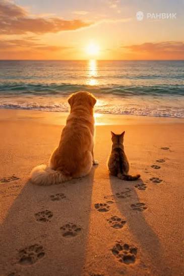 Відпочинок із домашніми тваринами біля моря